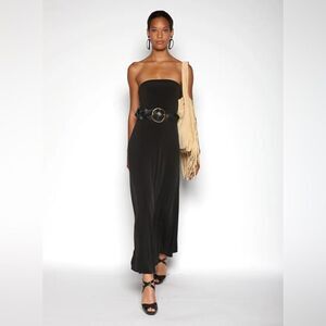 POLO Ralph Lauren Black Strapless Maxi Dress, Size XS,‎ BELT NOT INCLUDED